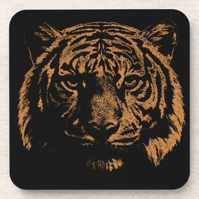 Tiger  beverage coaster (Front)