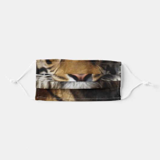 Tiger Big Cat Adult Cloth Face Mask (Front, Folded)