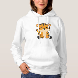 Tiger Big Cat Cute Animals For Kids Hoodie