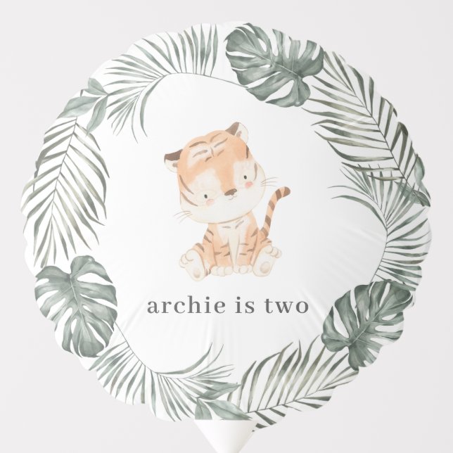 Tiger Birthday Balloon (Front)