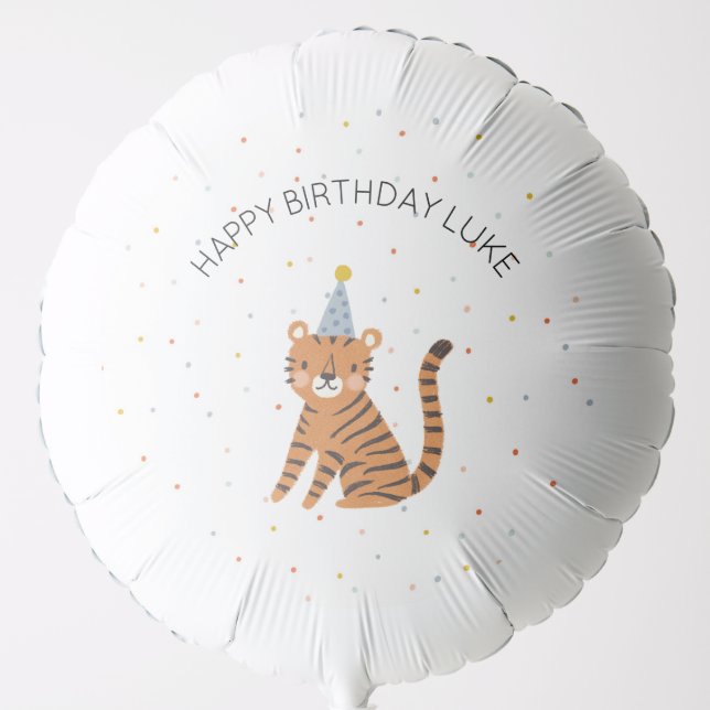 Tiger Birthday Balloon (Front)