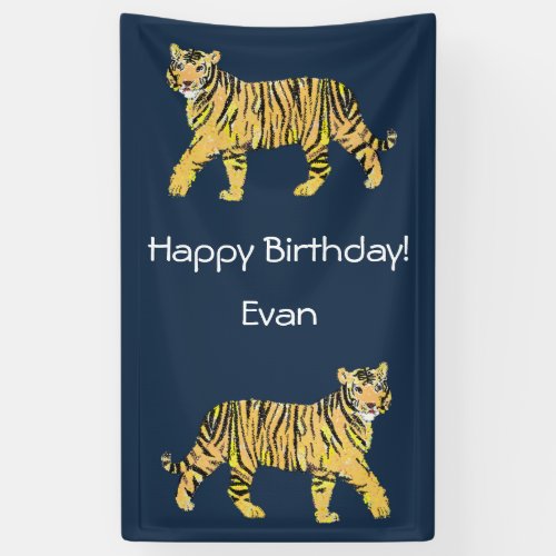 Tiger Birthday Banner