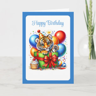 Tiger Birthday Card