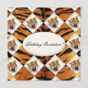 Tiger Birthday Invitation