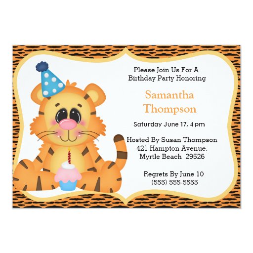 Tiger Birthday Party Invitations 5