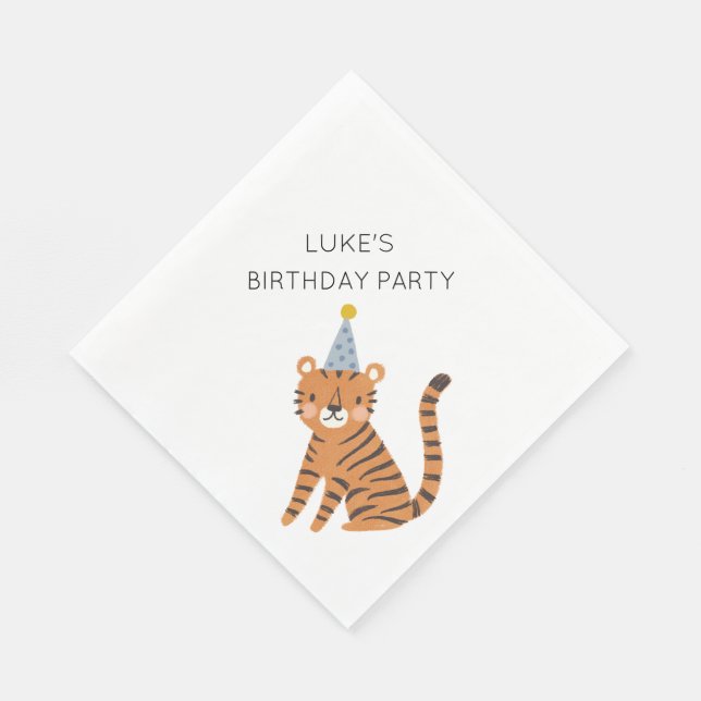 Tiger Birthday Napkins (Corner)