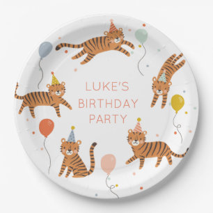 Tiger Birthday Paper Plates