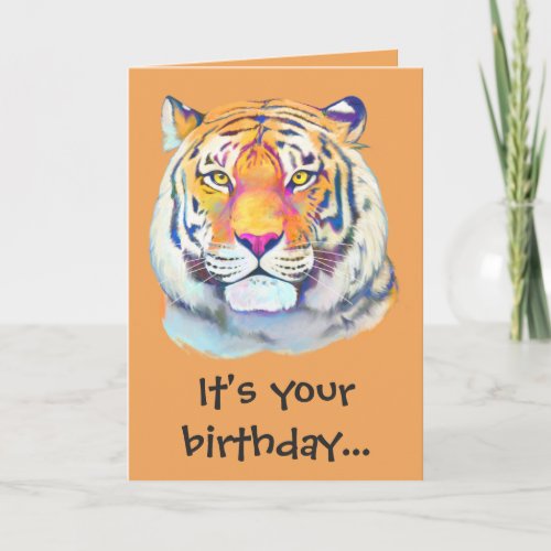 Tiger Birthday Party Card
