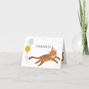 Tiger Birthday Thank You Card