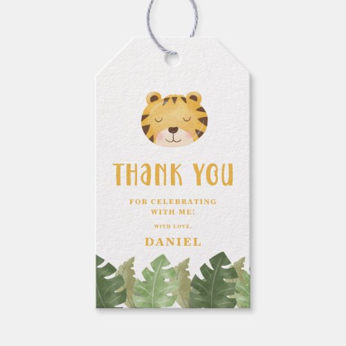 Tiger Birthday Thank You Gift Tag