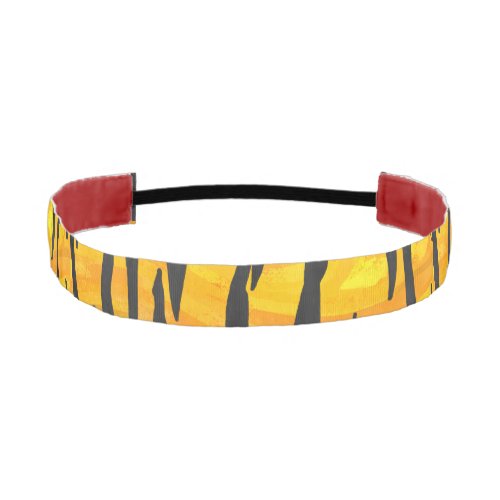 Tiger Black and Orange Print Athletic Headband