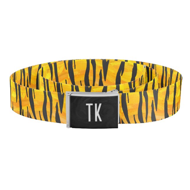 Tiger Black and Orange Print Belt (Coil)