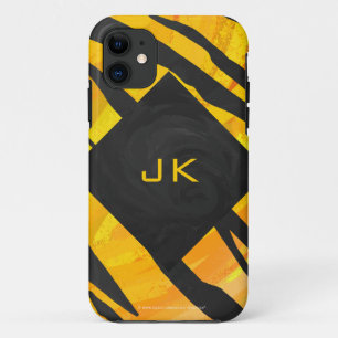 Tiger Black and Orange Print iPhone 11 Case