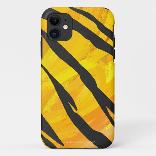 Tiger Black and Orange Print iPhone 11 Case