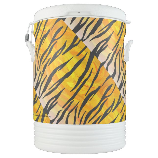 Tiger Black and Orange Print Cooler (Back)