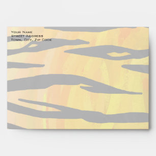 Tiger Black and Orange Print Envelope