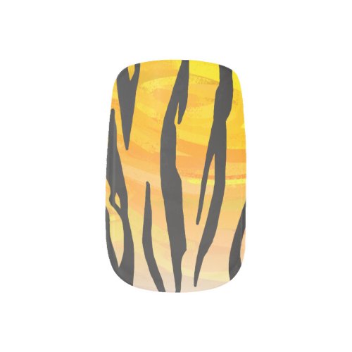 Tiger Black and Orange Print Minx Nail Wraps