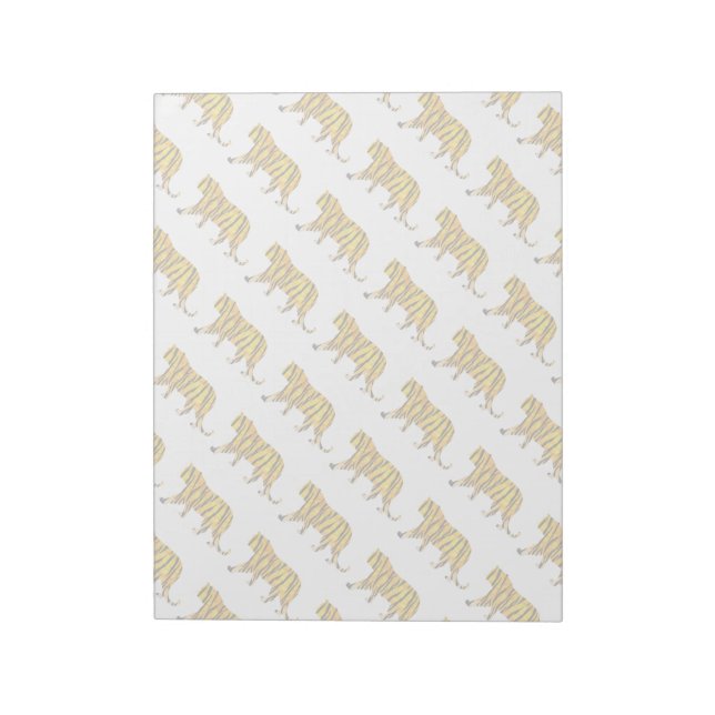 Tiger Black and Orange Print Notepad (Rotated)