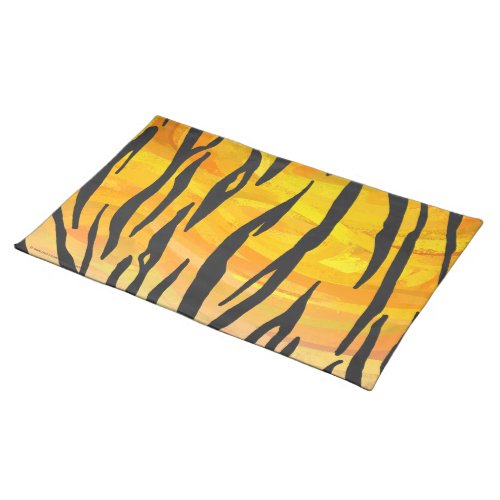 Tiger Black and Orange Print Placemat