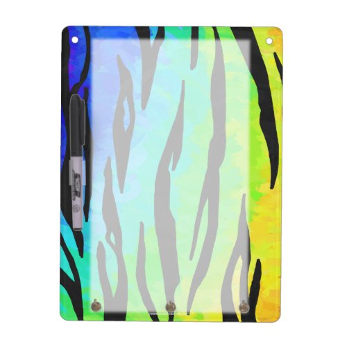 Tiger Black and Rainbow Gifts Dry Erase Board