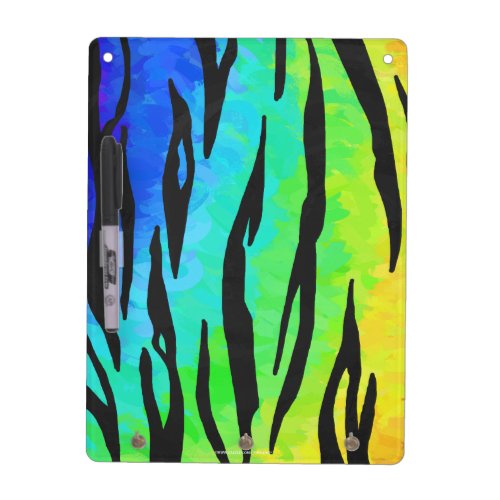 Tiger Black and Rainbow Gifts Dry_Erase Board