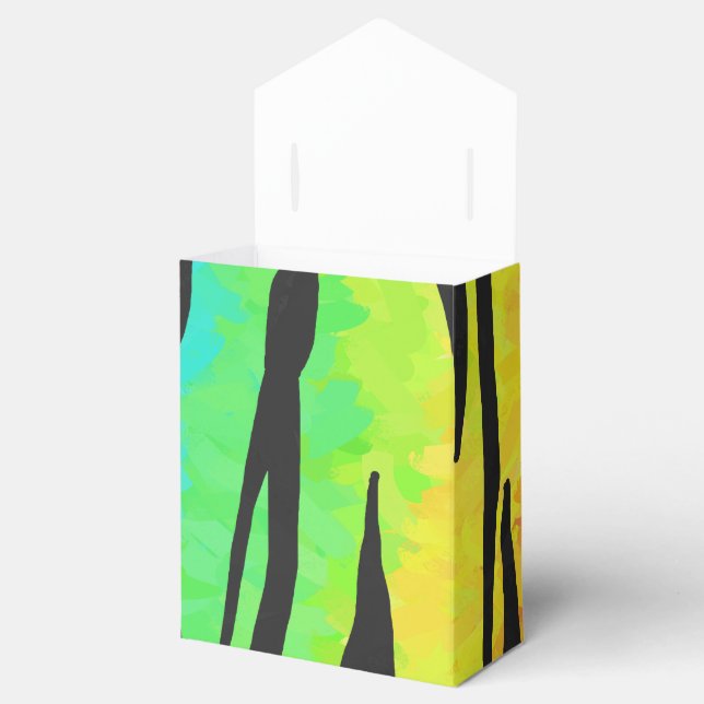 Tiger Black and Rainbow Gifts Favor Boxes (Opened)