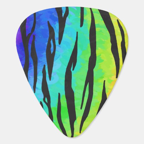 Tiger Black and Rainbow Gifts Guitar Pick