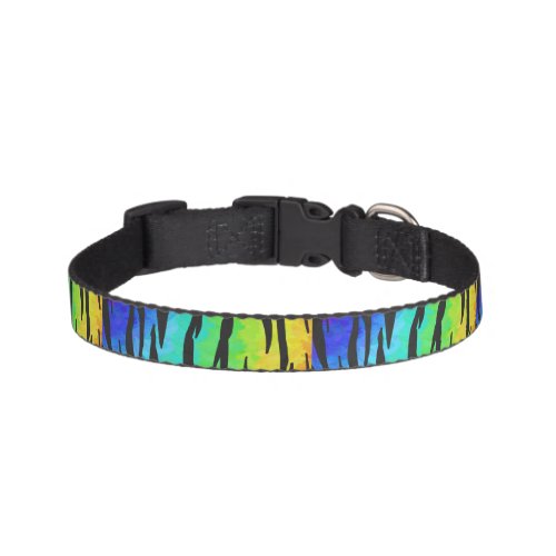 Tiger Black and Rainbow Gifts Pet Collar