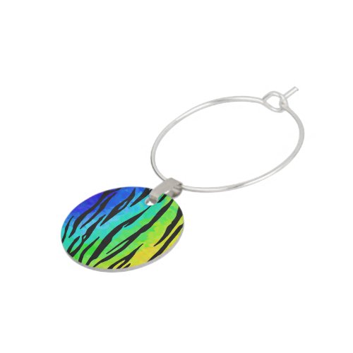 Tiger Black and Rainbow Gifts Wine Charm
