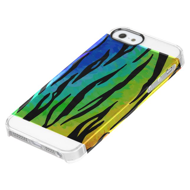 Tiger Black and Rainbow Print Uncommon iPhone Case (Bottom)