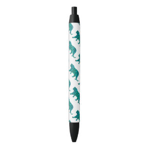 Tiger Black and Teal Print Pen