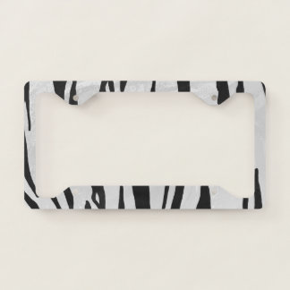 Tiger Black and White Art License Plate Frame