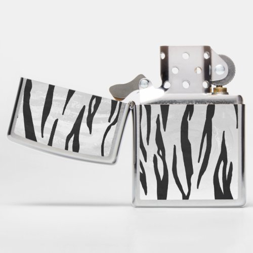 Tiger Black and White Art Zippo Lighter