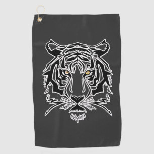 Tiger black and white face T-Shirt Hoodie Golf Towel