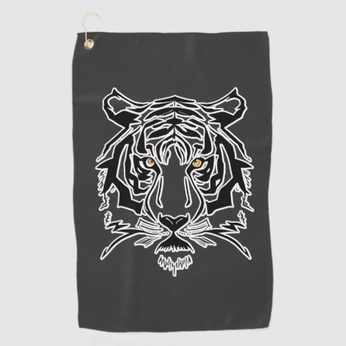 Tiger black and white face  T_Shirt Hoodie Golf Towel