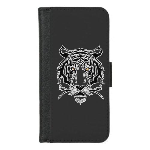 Tiger black and white face  T_Shirt Hoodie iPhone 87 Wallet Case