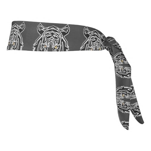 Tiger black and white face  T_Shirt Hoodie Tie Headband