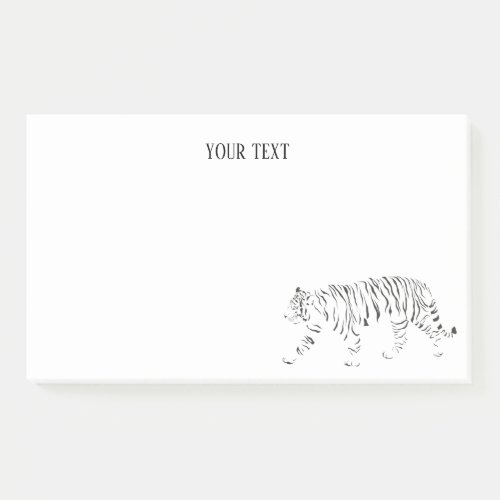 Tiger black and white personalized notes