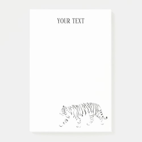 Tiger black and white personalized notes