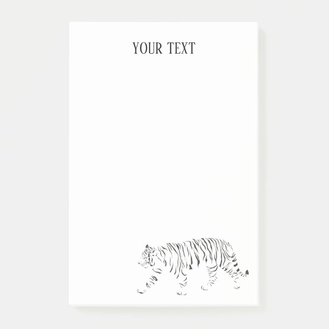 Tiger black and white personalized notes (Front)