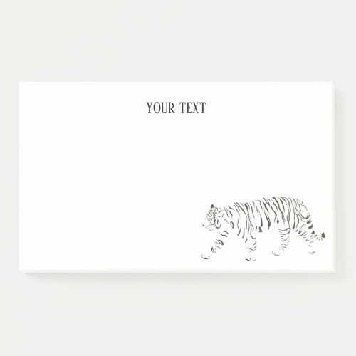 Tiger black and white personalized post_it notes