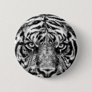 Tiger Black and White Photography Button