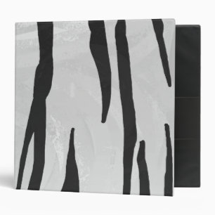 Tiger Black and White Print Binder