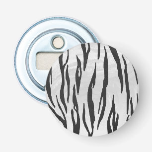Tiger Black and White Print Bottle Opener