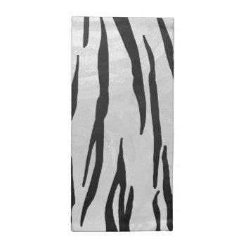 Tiger Black And White Print Cloth Napkin by ITDWildMe at Zazzle