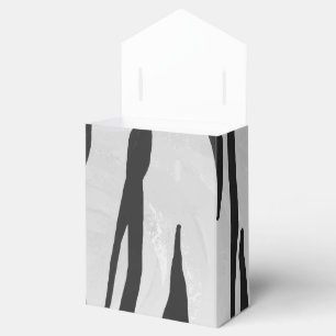 Tiger Black and White Print Favor Boxes