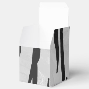 Tiger Black and White Print Favor Boxes