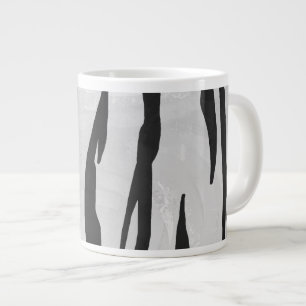 Tiger Black and White Print Giant Coffee Mug