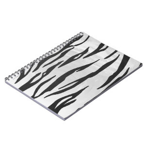 Tiger Black and White Print Notebook