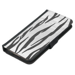 Tiger Black and White Print Samsung Galaxy S5 Wallet Case